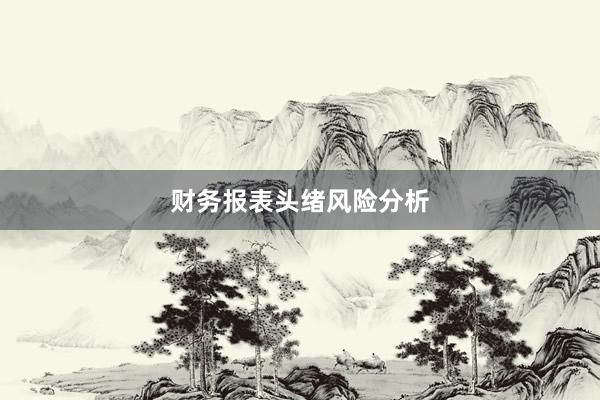 财务报表头绪风险分析